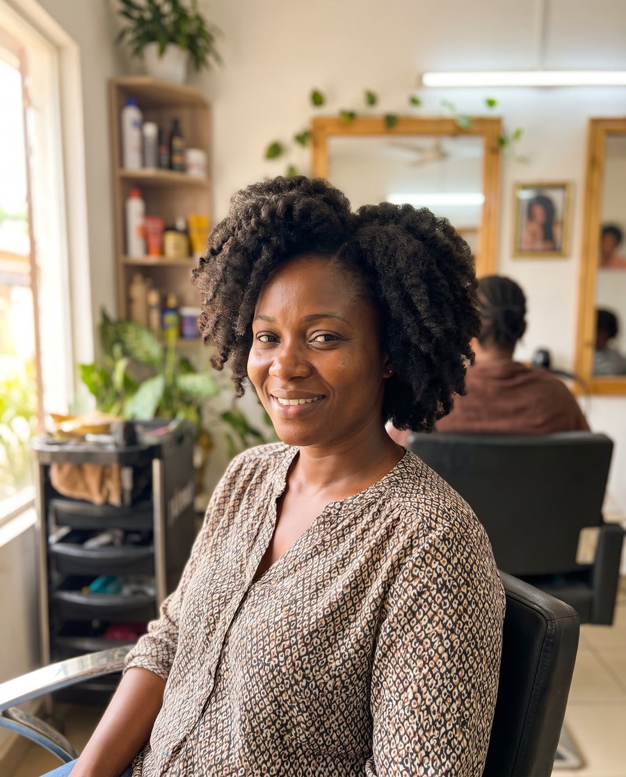Twist-out naturel